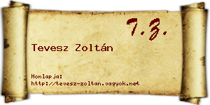 Tevesz Zoltán névjegykártya