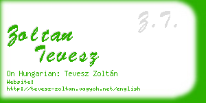 zoltan tevesz business card